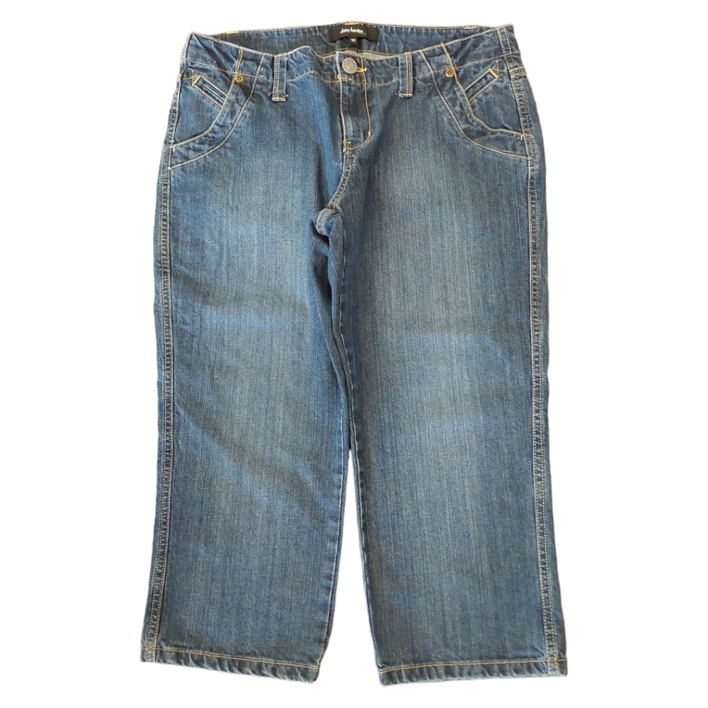 Daisy Fuentes Ladies Womens Blue Jeans Size 10 Capris